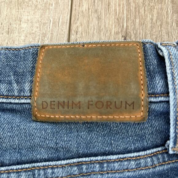 Denim Forum Aritzia Yoko High Rise Ankle Slim Button Fly Blue 26 Organic Cotton - Picture 8 of 9